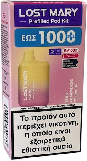 Lost Mary E-Zigaretten-Kit mit Verdampfer 2ml mit Integrierter Batterie Pink Lemonade