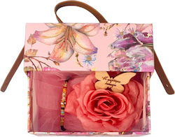 Decorative Box Suitcase Bracelet Rose Pink "The Best Teacher"