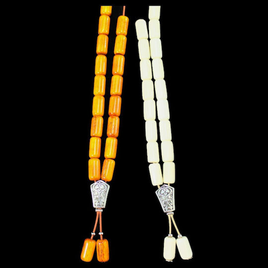 Worry Beads with 19 Beads from Camel Bone Length 27cm Brown