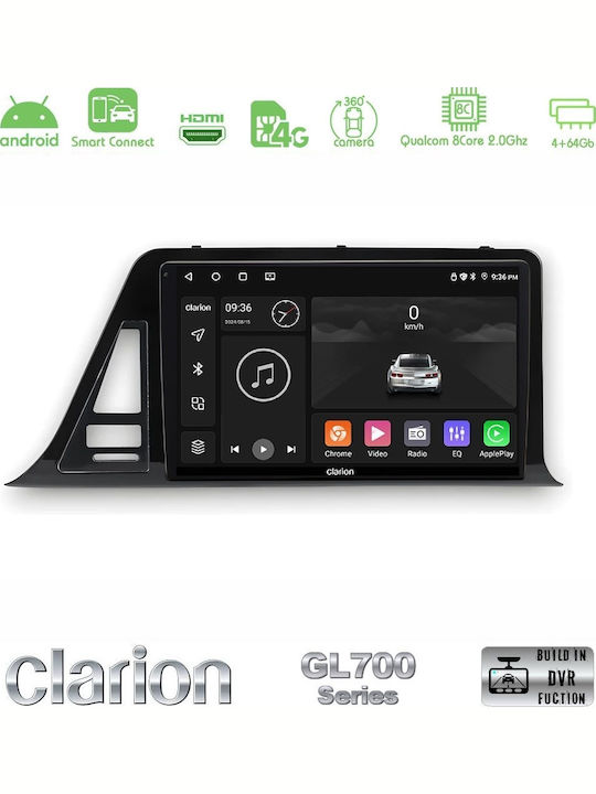 Clarion Car Audio System for Toyota C-HR Bluetooth USB WiFi GPS Apple CarPlay Android Auto with 9" Touch Screen
