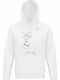 Bio-Baumwolle Unisex Kapuzenpulli Moby I Never Meant To Hurt You Weiß
