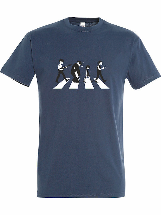 Unisex T-shirt Gorillaz On Abbey Road Denim