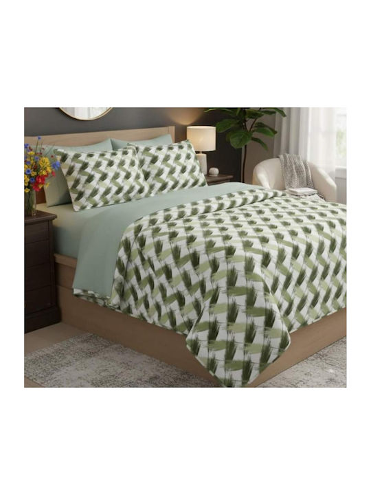 MayHome Σετ Πάπλωμα Μονό 160x240εκ. Polycotton Γεωμετρικό