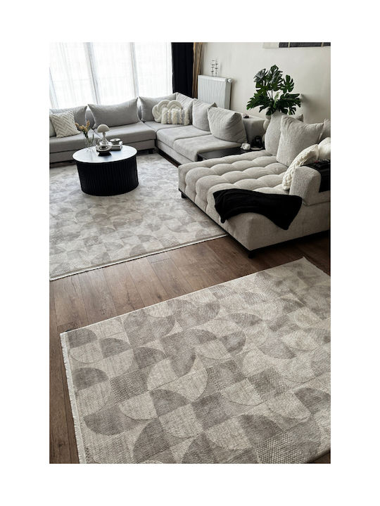 SteweHome Правоъгълен Сив Килим 100x300см