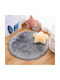 To megalo pazari Soft-Touch-Teppich Rund Kunstfell Grau Ø 90 cm