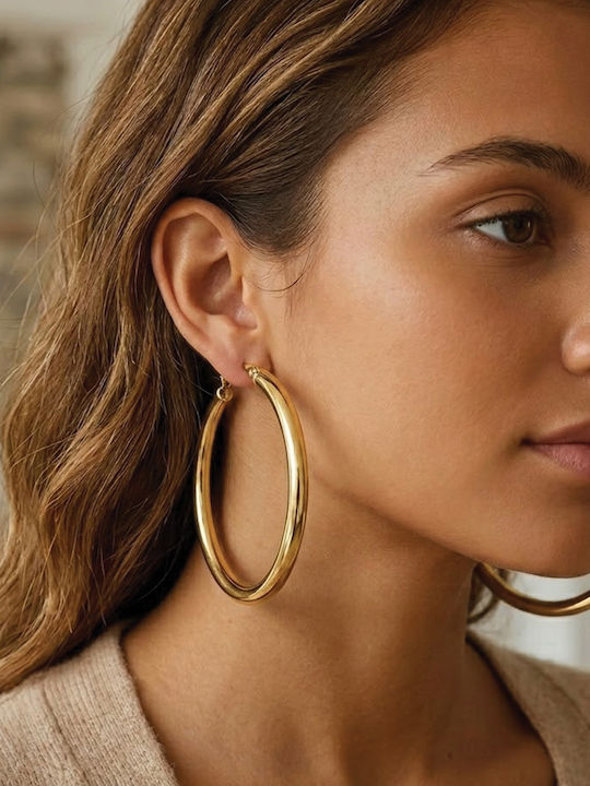 Meet Me At The Sunset Earrings Hoops Gold Plated Steel Meet Me At The Sunset Earrings Hoops Gold Plated Steel