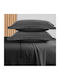To megalo pazari Il-line Set Super-Double Bed Sheets 240x260cm Anthracite 4 Pieces