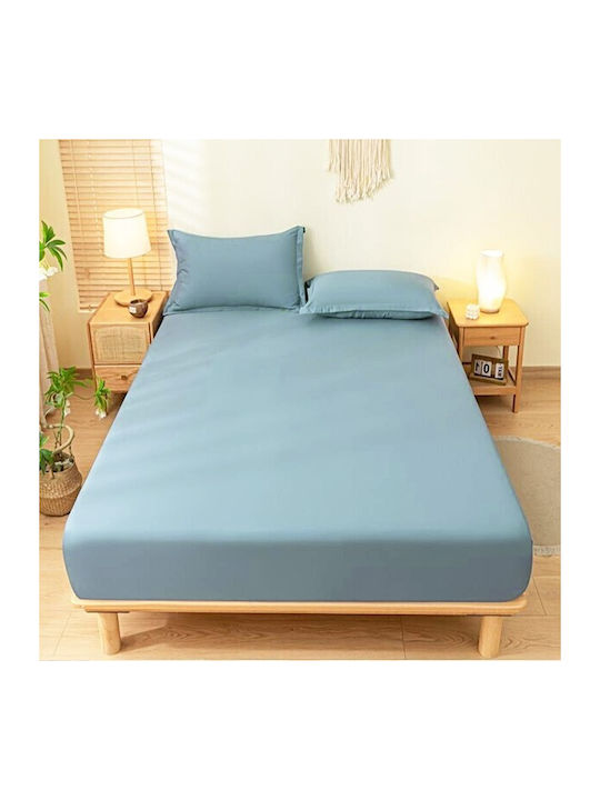 To megalo pazari King Size Bed Sheet With Rubbe...