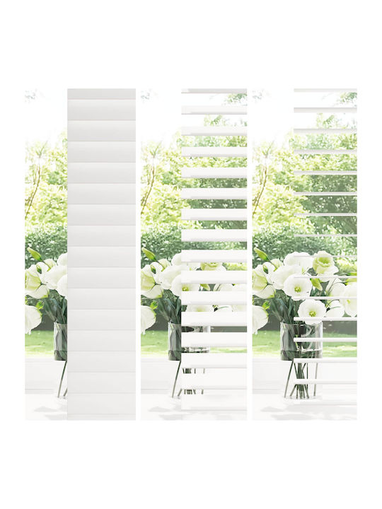 vidaXL Wooden Blind in White Colour W120xH130cm