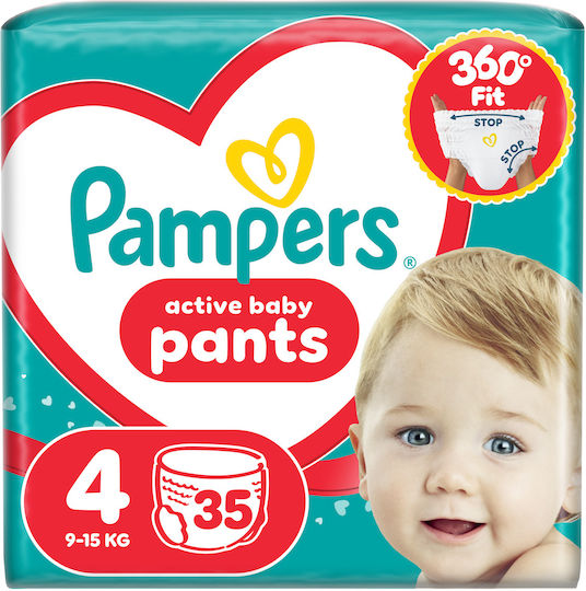 Pampers Πάνες Βρακάκι Pants No. 4 για 9-15kg 35τμχ