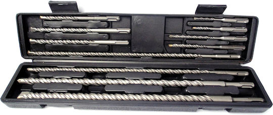 Falon-Tech Σετ 11 Τρυπάνια Καρβιδίου με SDS Plus Στέλεχος για Δομικά Υλικά