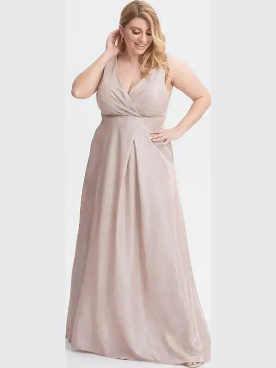Summer Maxi Evening Wrap Gold Dress