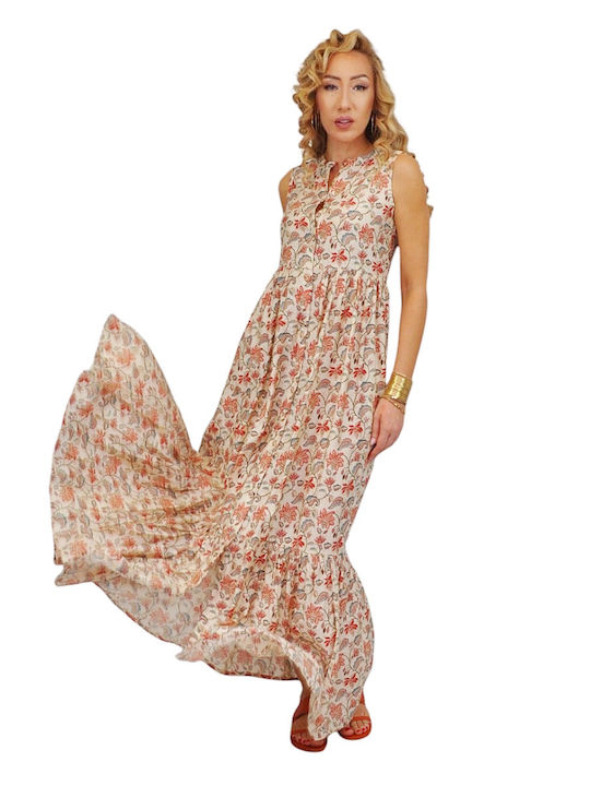 Καλοκαιρινό Maxi Σεμιζιέ Φόρεμα Floral
