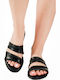 Damen Flache Sandalen Schwarz