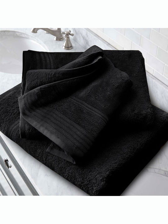 To megalo pazari 50x90cm Black Weight 500gsm