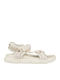Damen Flache Sandalen Beige