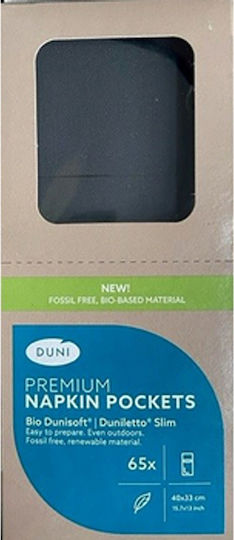Duni Bio Dunisoft Serviette 40 x 33 cm Schwarze 65 Stück