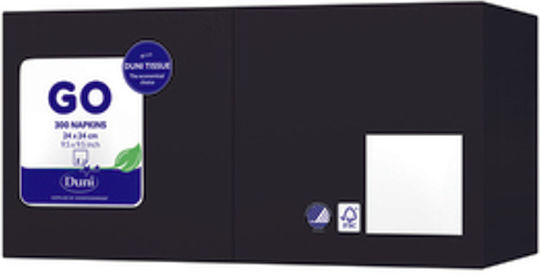 Duni Napkins 2-ply 24x24 Cm Black 300 Pcs
