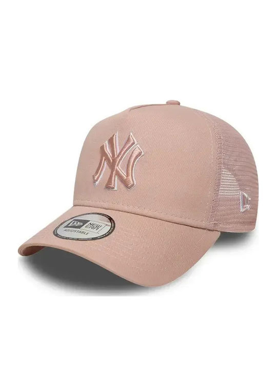 New Era Jockey Unisex 9forty New York Yankees Outline Trucker Cup 60856342 Pastel Pink