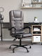 vidaXL vidaXL Office Chair Massage with Recline Grey