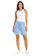 Women's Leather Bermuda Light Blue