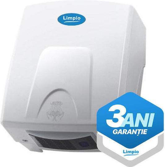 Limpio Handtrockner Kunststoff mit Sensor in Weiß Farbe 1.5kW