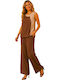 Women's Brown-Ecru Kit with Trousers with Rubber Band