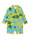 Toby Tiger Kids One-Piece Swimwear With Long Sleeve Fish
