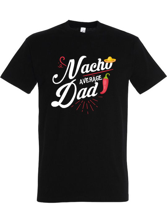 Men's Black T-shirt Father's Day Design Dp7888