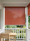 vidaXL Side Sunshade Roller for Terrace with LEDs Orange 0.8x2.3m