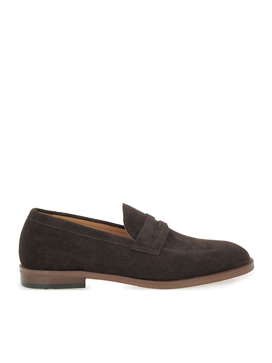 Suede Ανδρικά Loafers σε Καφέ Χρώμα