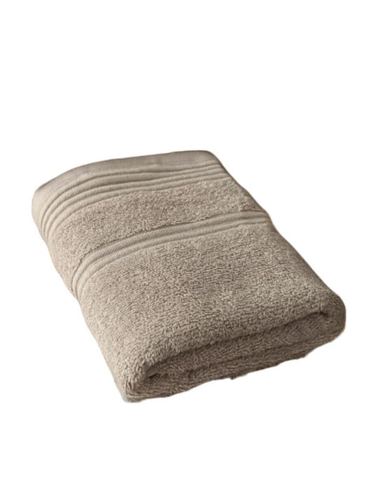 To megalo pazari Bath Towel 70x140cm Beige Weight 500gr/m²