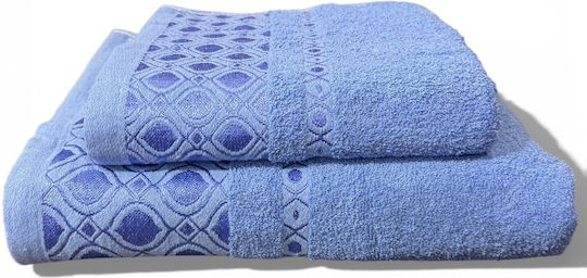 To megalo pazari Body Towel 70x140cm Light Blue Weight 400gr/m²