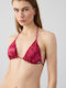 Bikini Τριγωνάκι με Ενίσχυση Bordeaux Tie Dye