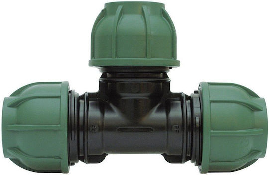 90 Degree Tee Pp 32 Mm Lock 4 Bar Black-green