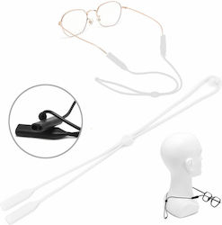 Adjustable White Glasses Lanyard
