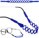 Stylion Braided Λουράκι Γυαλιών Navy Μπλε