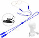 Silicone Verstellbares Brillenband Marineblau