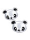 Cercei Argint Fete Panda Argint 925 Cercei Trusky