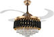 Ceiling Fan 106.6cm with Light Gold