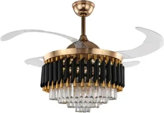 Deckenventilator 106.6cm mit Leuchte Gold