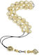 Roloi Komboloi Worry Beads with 23 Glass Beads Length 30cm Beige