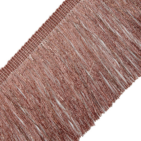 Franjuri Rayon Roz Închis Aurii Lurex 10cm Metru