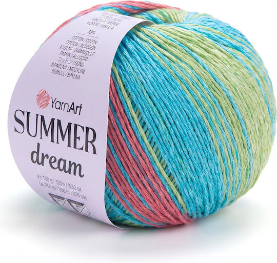 Yarnart Summer Dream 100gr 350mt 70% Cotton 30% Viscose Colour 4314 Multicolour