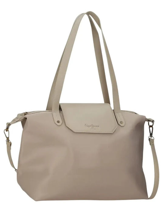 Leire Set Fabric Women's Tote Handbag Beige