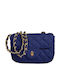 Leather Blue Women's Shoulder Bag