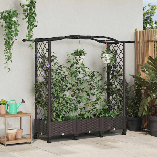 vidaXL Kunststoff Blumenkasten Braune 169x40x129cm