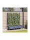 vidaXL Set of 3 Plastic Grey Planter Boxes
