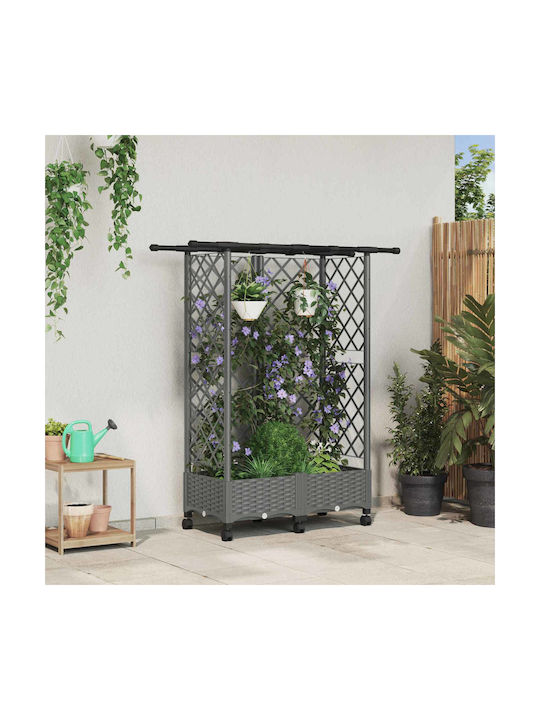 vidaXL Kunststoff Blumenkasten Hellgrau 124x40x...