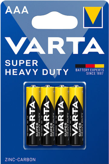 Varta Shd AAA Zinc-Carbon Batterie R03 Fingerfernbedienung Wecker 4 Stück